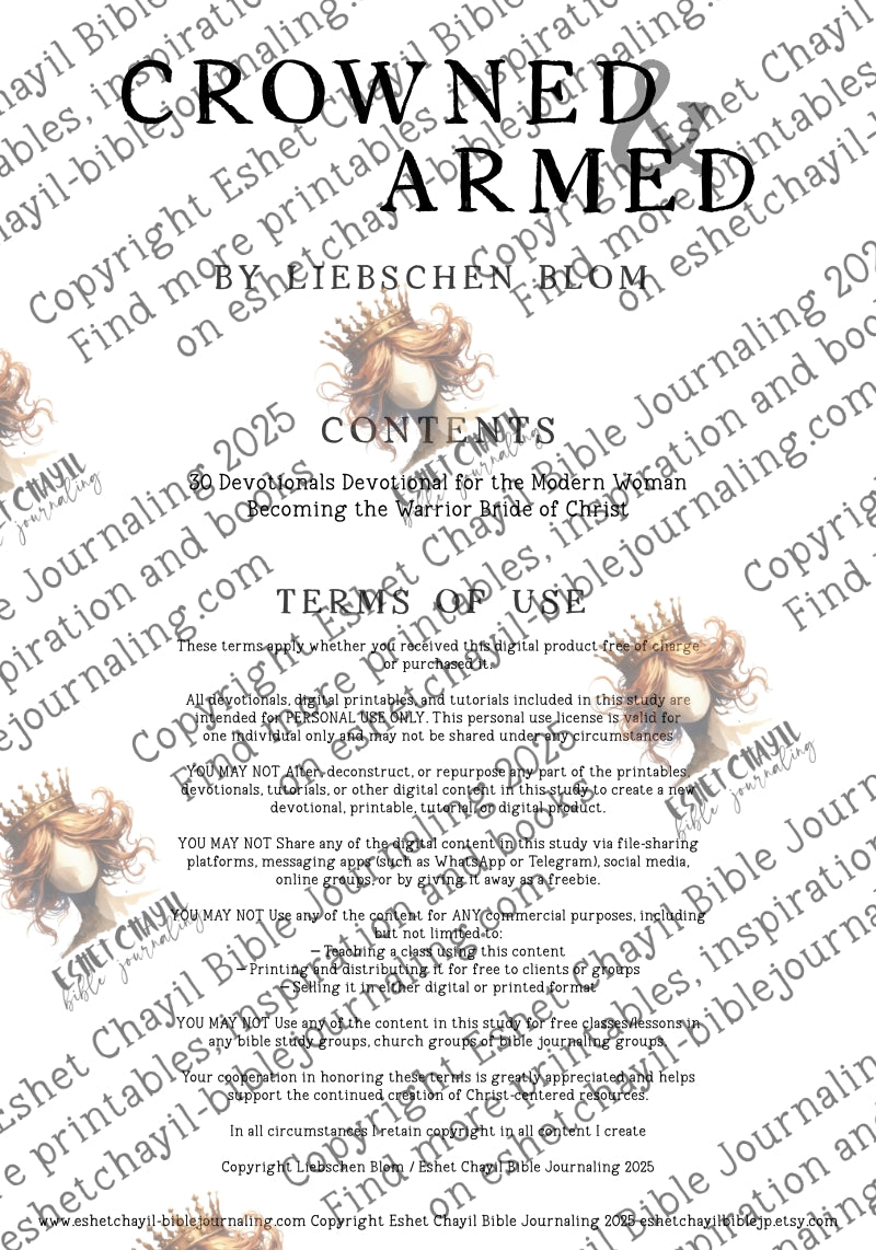 Crowned and Armed - A 30 Day Devotional EBook on the Warrior Bride of Christ