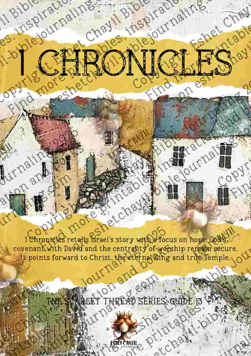 The Scarlet Thread: 1 Chronicles Bible Book Summary -  A Bible Study Guide and Printable Ebook, Bible Journaling, Bible Study Guide