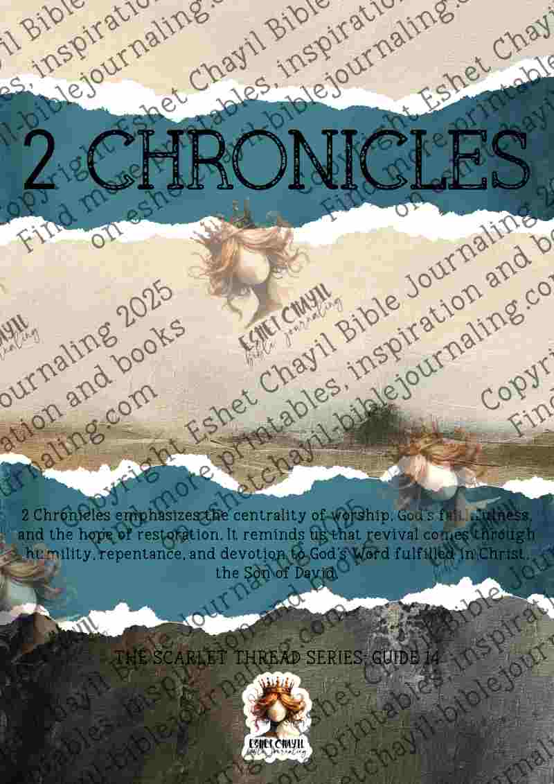 The Scarlet Thread: 2 Chronicles Bible Book Summary -  A Bible Study Guide and Printable Ebook, Bible Journaling, Bible Study Guide