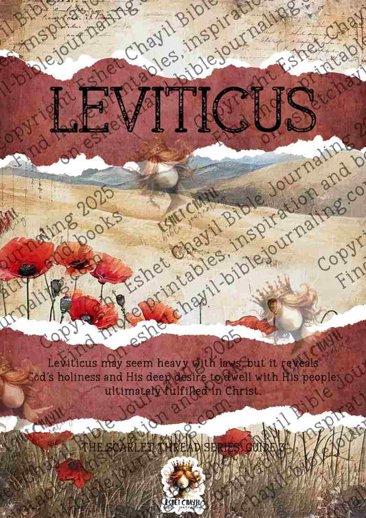 The Scarlet Thread: Leviticus Bible Book Summary -  A Bible Study Guide and Printable Ebook, Bible Journaling, Bible Study Guide