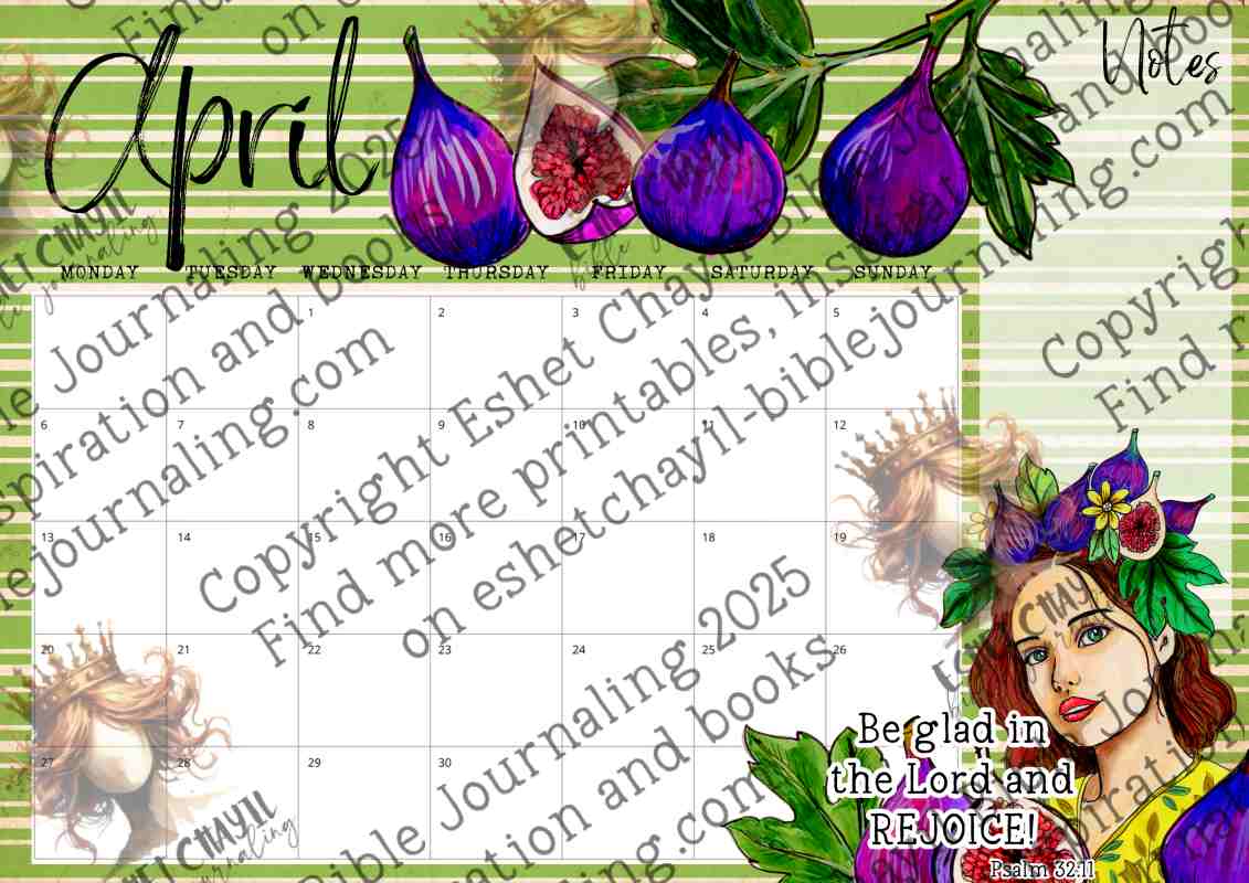 A Joyful 2026 - Printable Calendar up to A3 with Hand drawn Illustrations