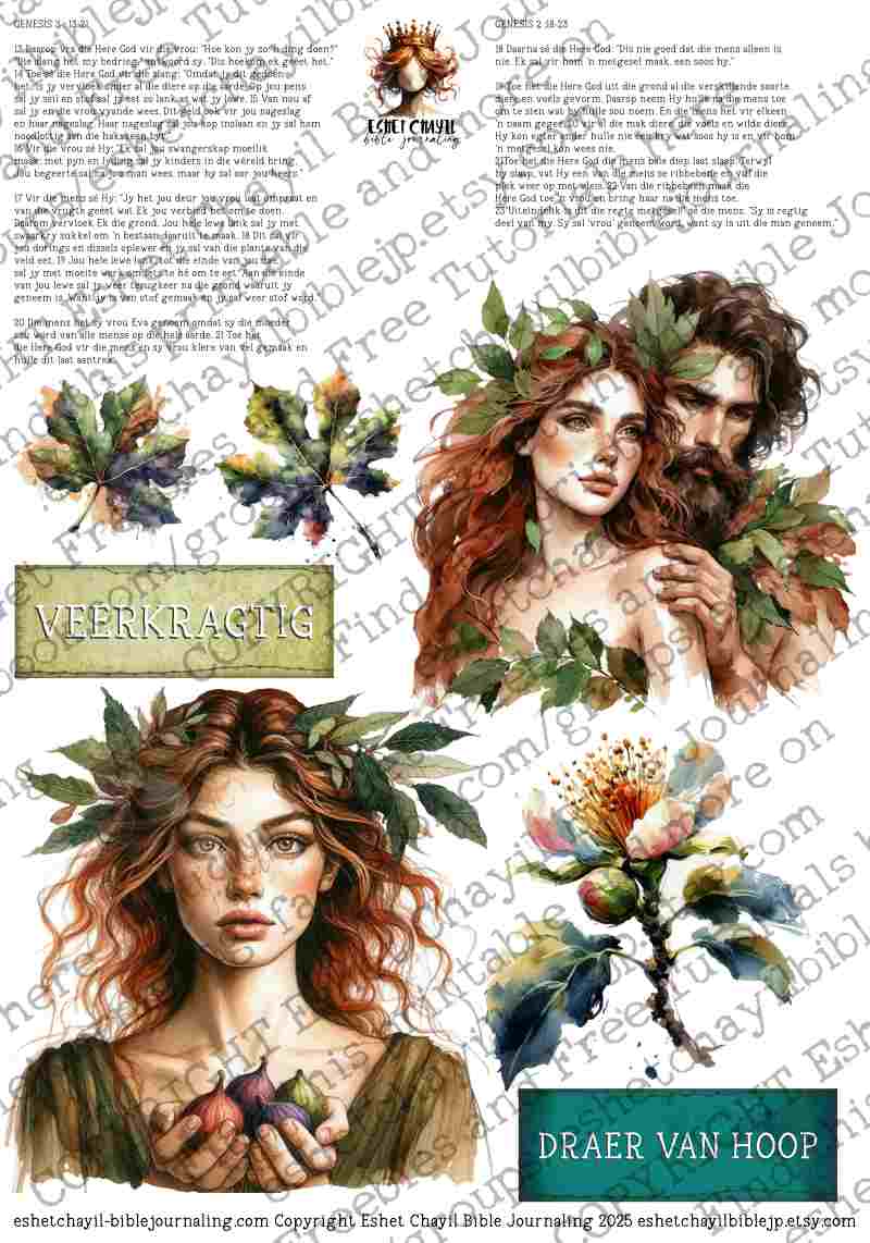 WOB PRINTABLE EVA (DETAILED FACES) - AFRIKAANS