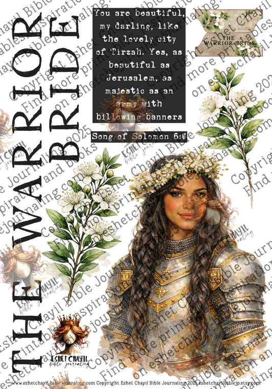 Warrior Bride Christian Printable – Bronze Edition – Bible Journaling