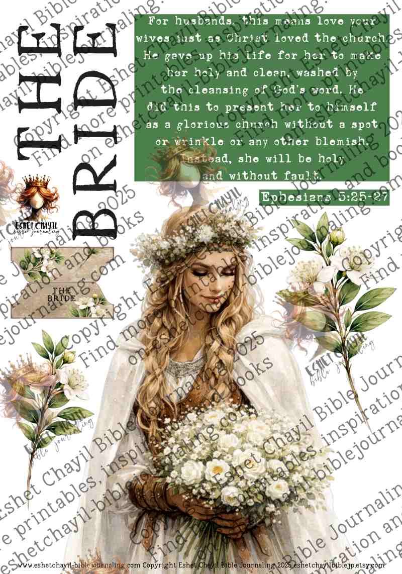 Warrior Bride Christian Printable – Ivory Edition – Bible Journaling