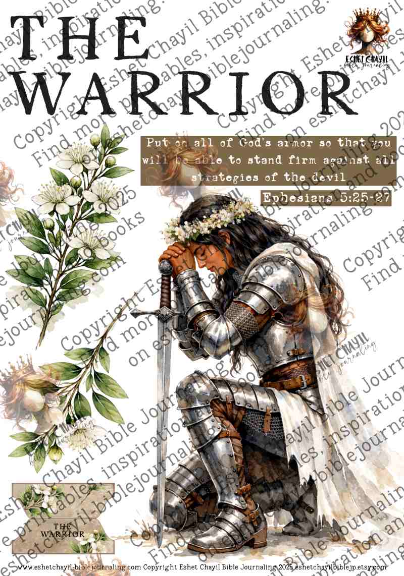 Warrior Bride Christian Printable – Bronze Edition – Bible Journaling