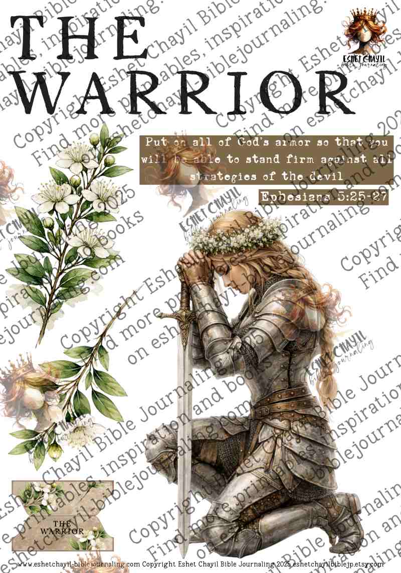 Warrior Bride Christian Printable – Ivory Edition – Bible Journaling