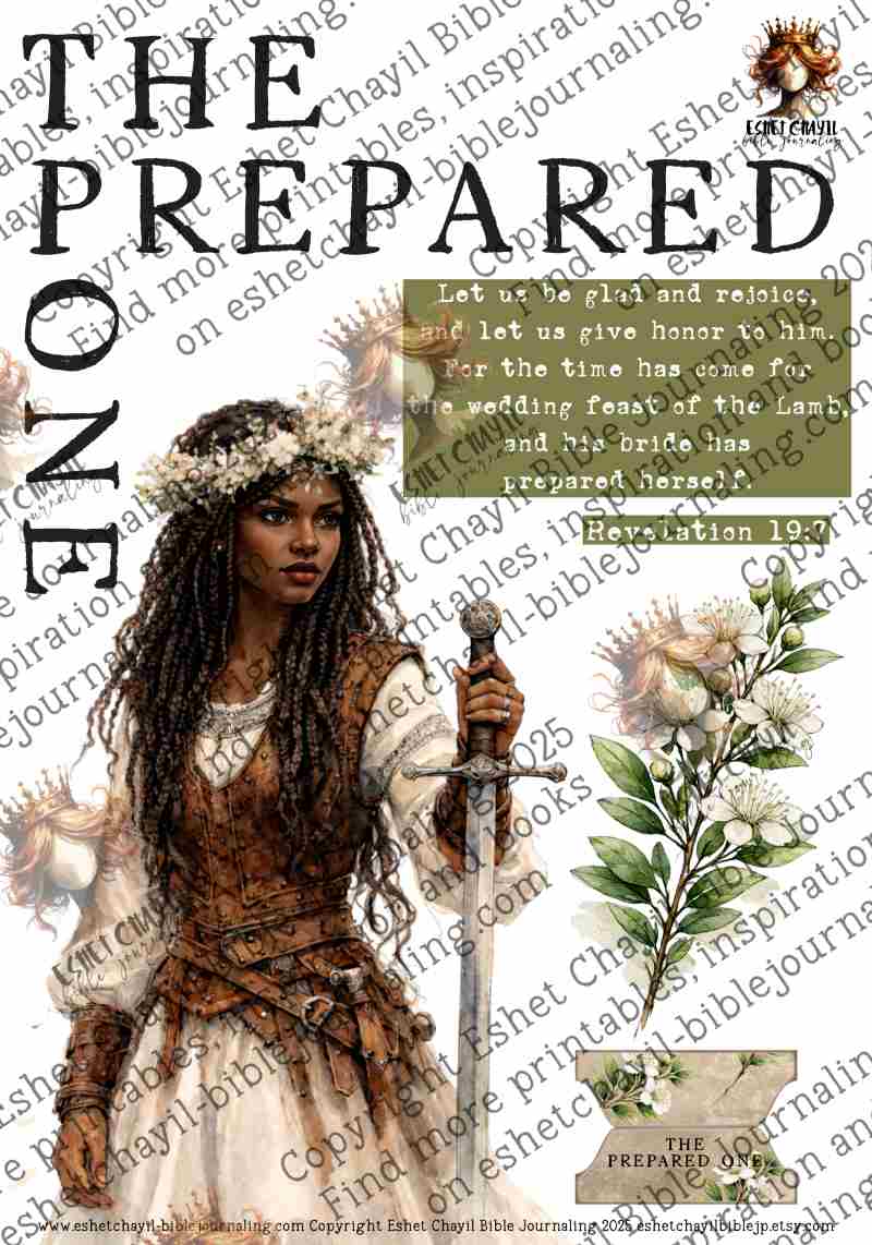 Warrior Bride Christian Printable – Onyx Edition – Bible Journaling
