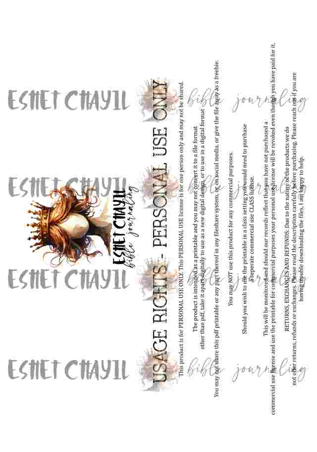 #AFFIRMATION 2 -  I am redeemed and forgiven – Ephesians 1:7 - Bible Journaling Printable (Copy)