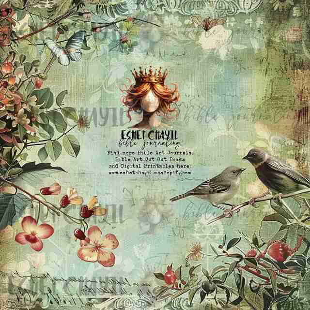 #BIBLE ART JOURNAL - GROWING IN GOD'S GARDEN  - ENGLISH