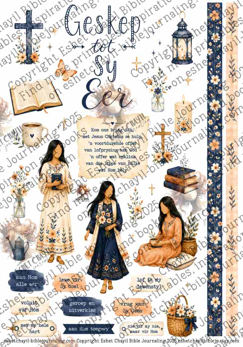 Geskep tot sy Eer - AFRIKAANS - Bible Journaling and Scripture Writing Printable (Copy) (Copy) (Copy)