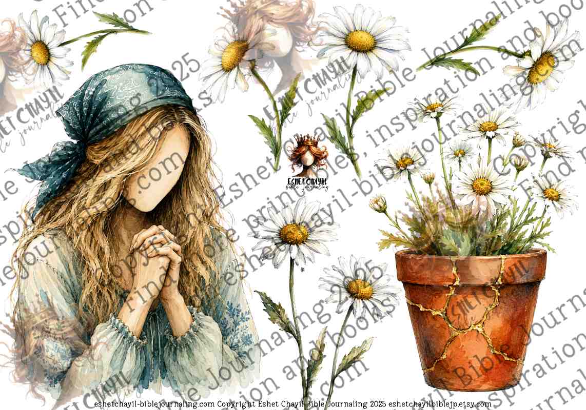 BUILDING THE FENCE -  BIBLE ART PRINTABLE 2 -  DIGITAL PRINTABLE - ENGLISH