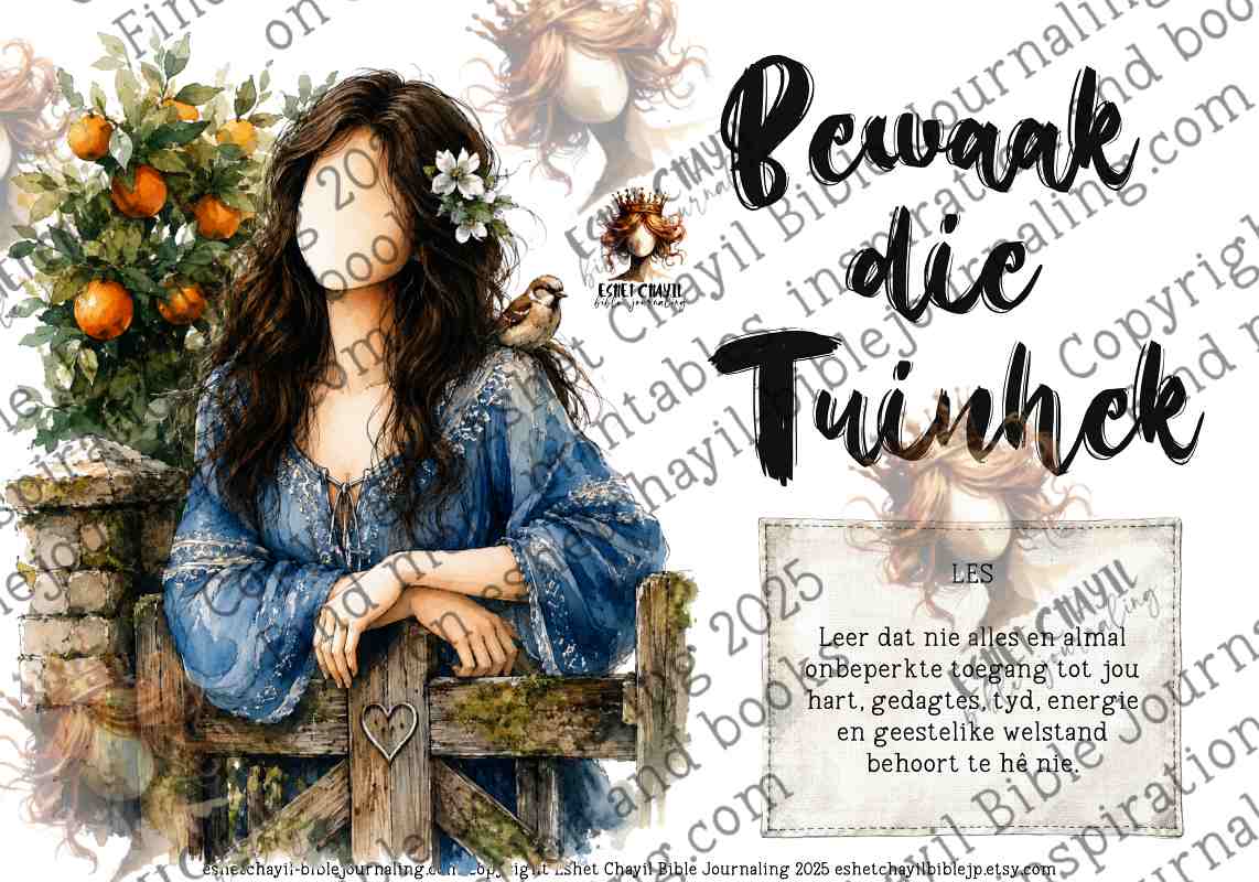 BOU DIE HEINING -  BYBELKUNS PRINTABLE 5 -  DIGITALE PRINTABLE - AFRIKAANS