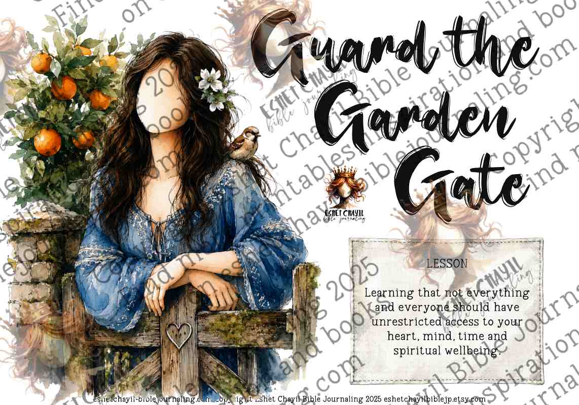 BUILDING THE FENCE -  BIBLE ART PRINTABLE 5 -  DIGITAL PRINTABLE - ENGLISH