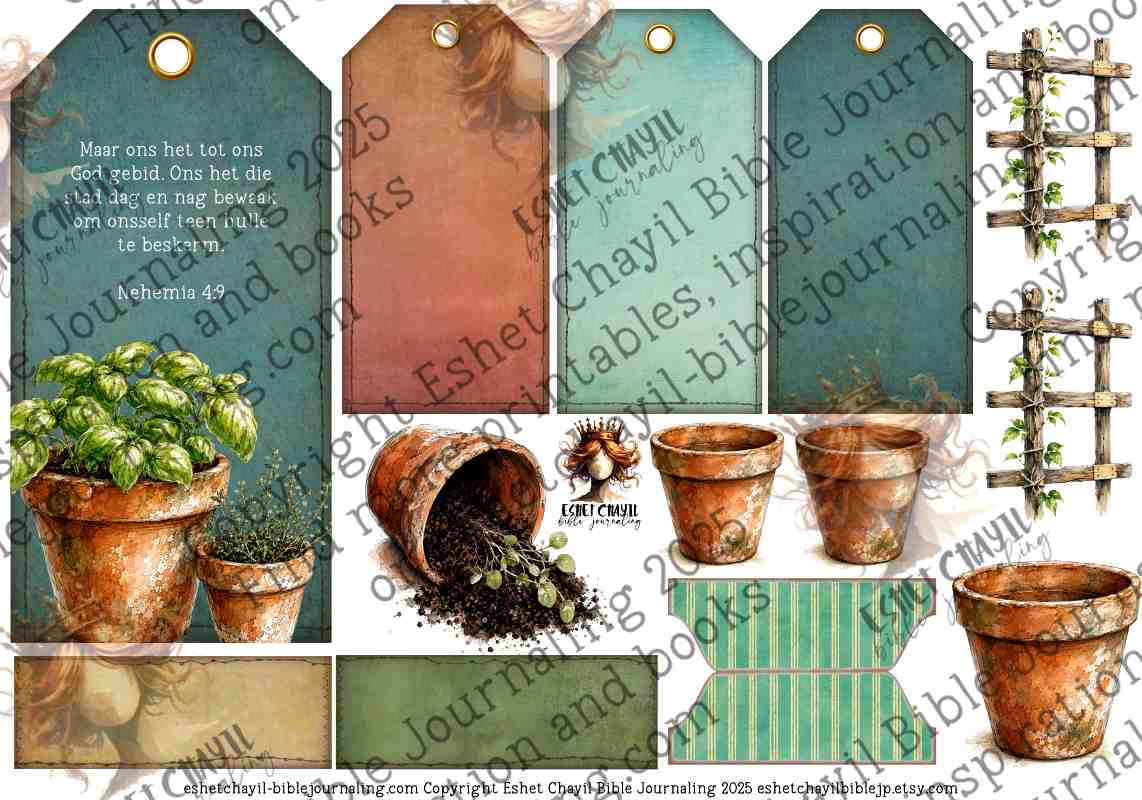 BOU DIE HEINING -  BYBELKUNS PRINTABLE 4 -  DIGITALE PRINTABLE - AFRIKAANS