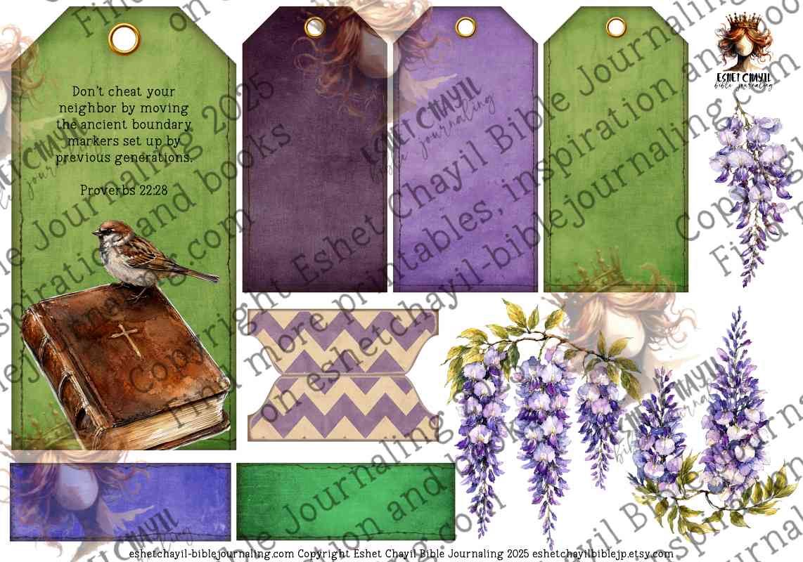 BUILDING THE FENCE -  BIBLE ART PRINTABLE 6 -  DIGITAL PRINTABLE - ENGLISH