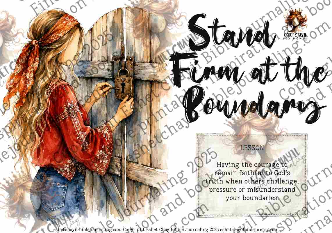 BUILDING THE FENCE -  BIBLE ART PRINTABLE 7 -  DIGITAL PRINTABLE - ENGLISH