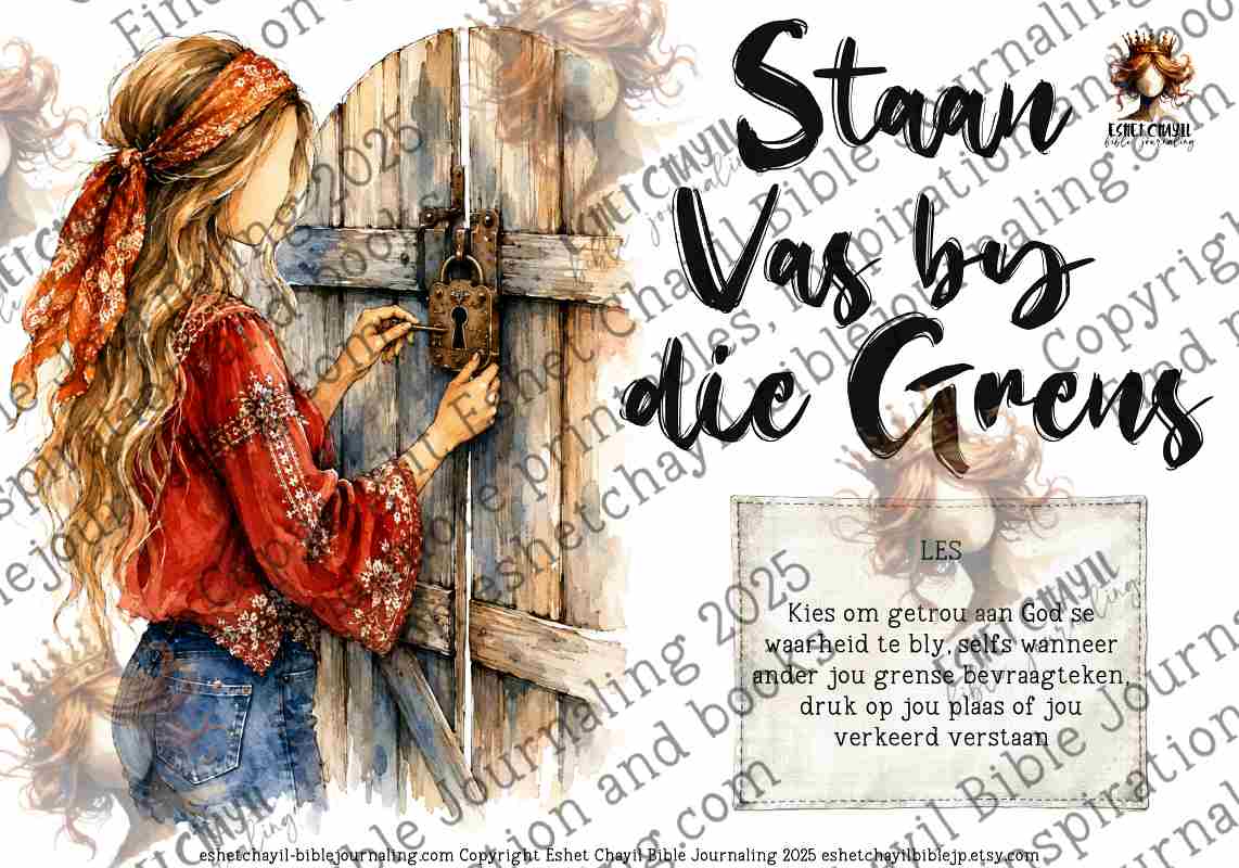 BOU DIE HEINING -  BYBELKUNS PRINTABLE 7 -  DIGITALE PRINTABLE - AFRIKAANS