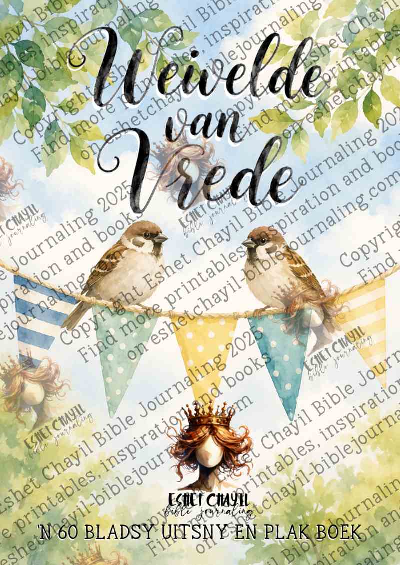 Weivelde van Vrede Cutout and Collage Ebook - AFRIKAANS Bible Journaling and Scripture Writing Printable