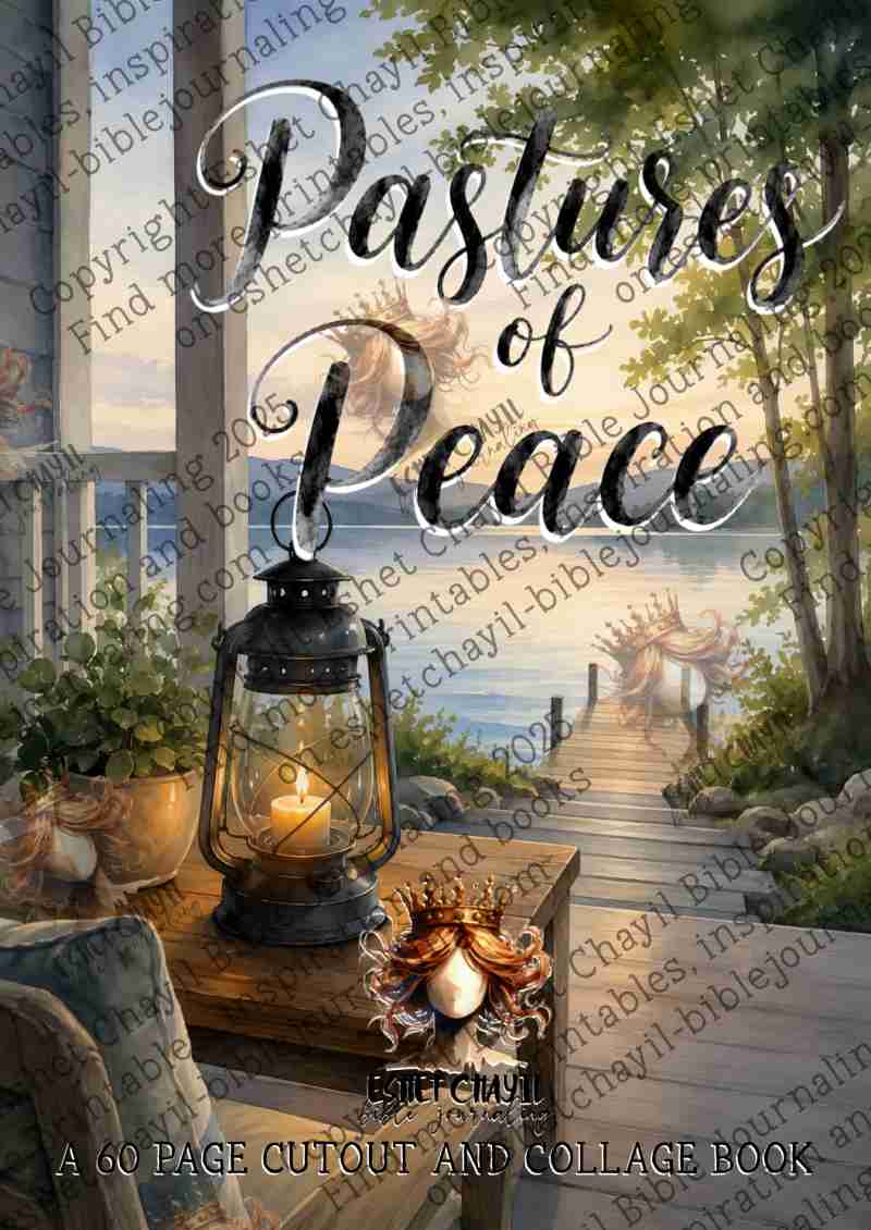 Pastures of Peace Cutout and Collage Ebook - ENGLISH - Bible Journaling and Scripture Writing Printable