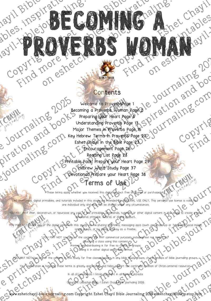 Becoming a Proverbs Woman Bible Study Guide | 40 Page Printable PDF