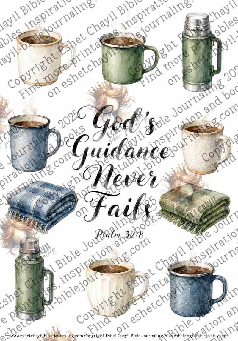 Pastures of Peace Cutout and Collage Ebook - ENGLISH - Bible Journaling and Scripture Writing Printable