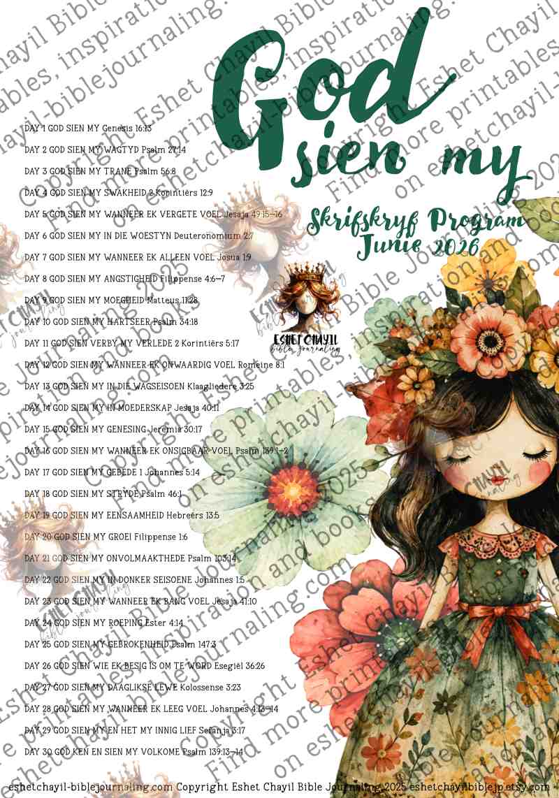 God Sien Gids - AFRIKAANS - Bible Journaling and Scripture Writing Printable