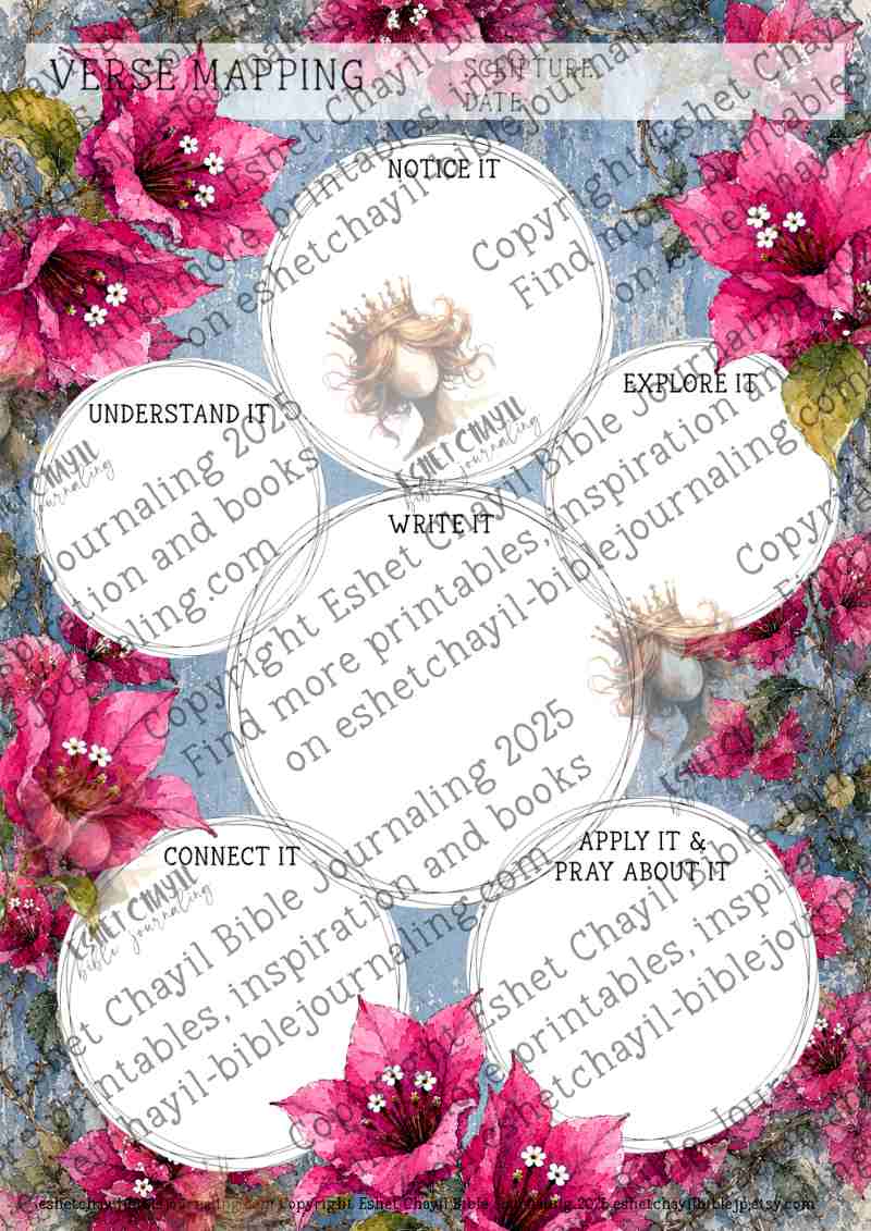 Bible Verse Mapping Printable Bundle | 10 A4 Bible Study Worksheets PDF
