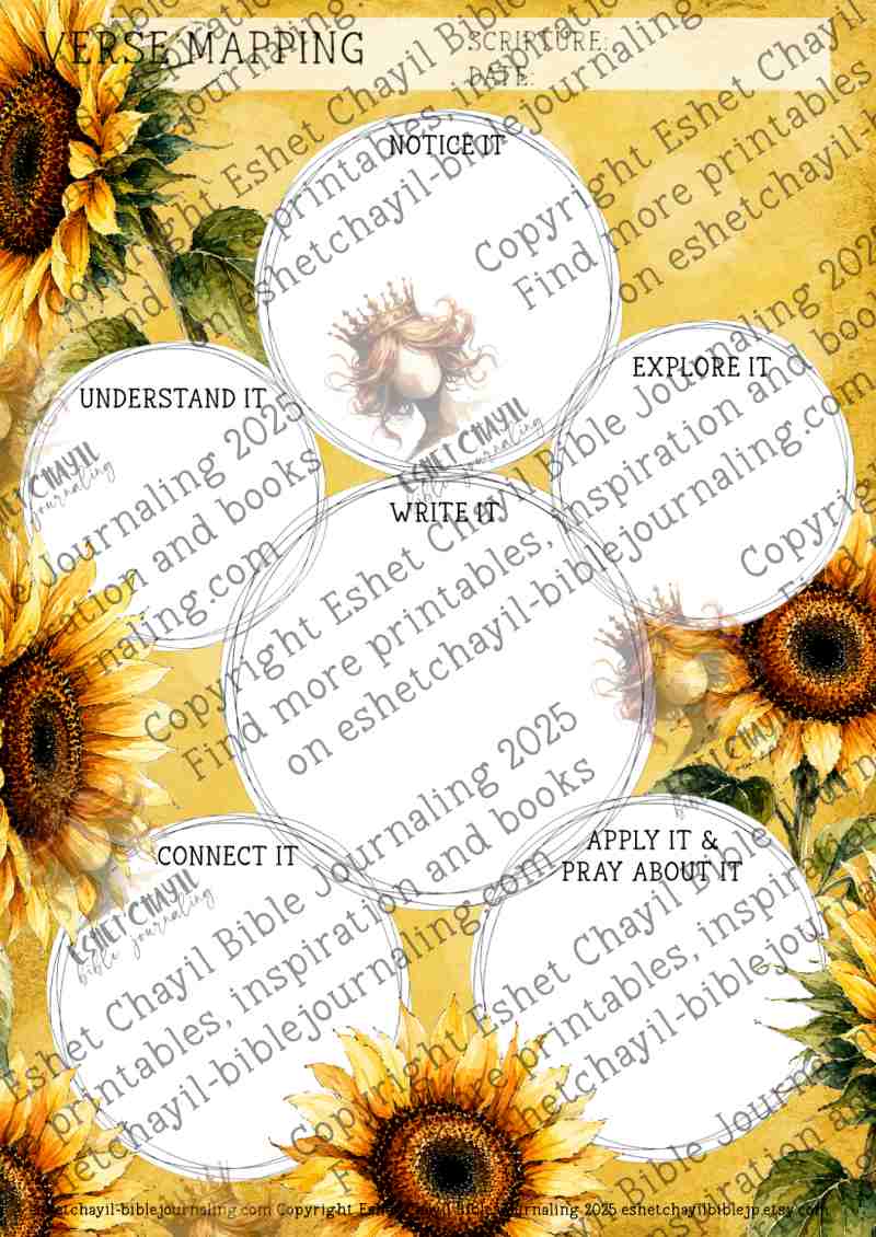 Bible Verse Mapping Printable Bundle | 10 A4 Bible Study Worksheets PDF