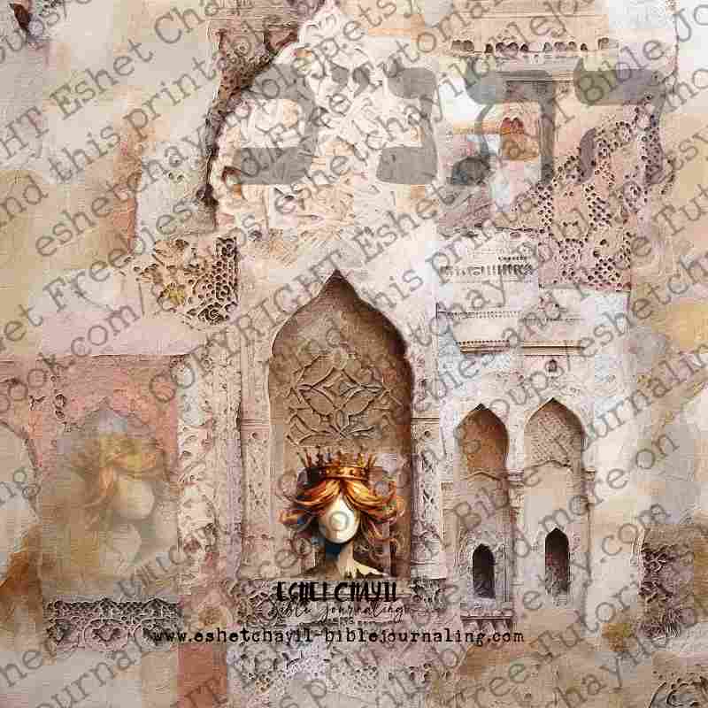 #BIBLE ART JOURNAL - WOMAN OF THE OLD TESTAMENT (FACELESS)  - ENGLISH