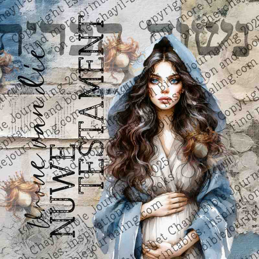 #BIBLE ART JOURNAL - WOMAN OF THE NEW TESTAMENT (DETAILED FACE) - AFRIKAANS