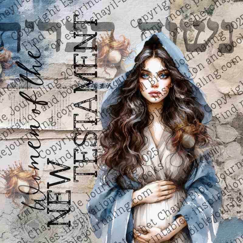 #BIBLE ART JOURNAL - WOMAN OF THE NEW TESTAMENT (DETAILED FACE)  - ENGLISH