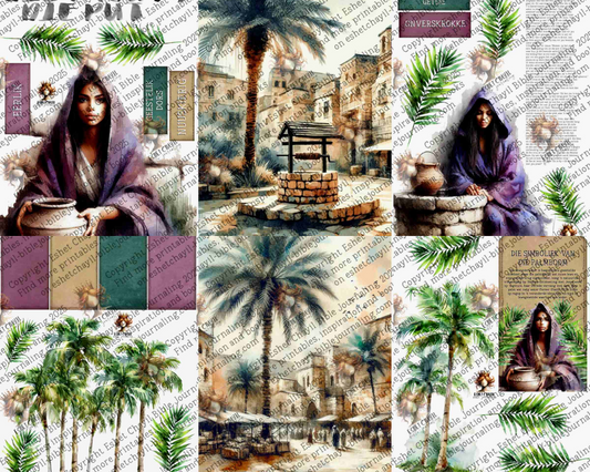 WOB PRINTABLE #37 WOMAN AT THE WELL (DETAILED FACES) - AFRIKAANS