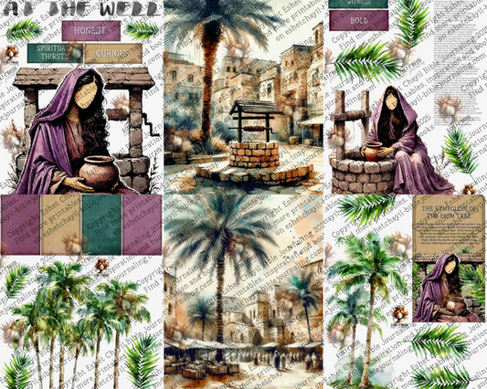 WOB PRINTABLE #37 WOMAN AT THE WELL (FACELESS) - ENGLISH