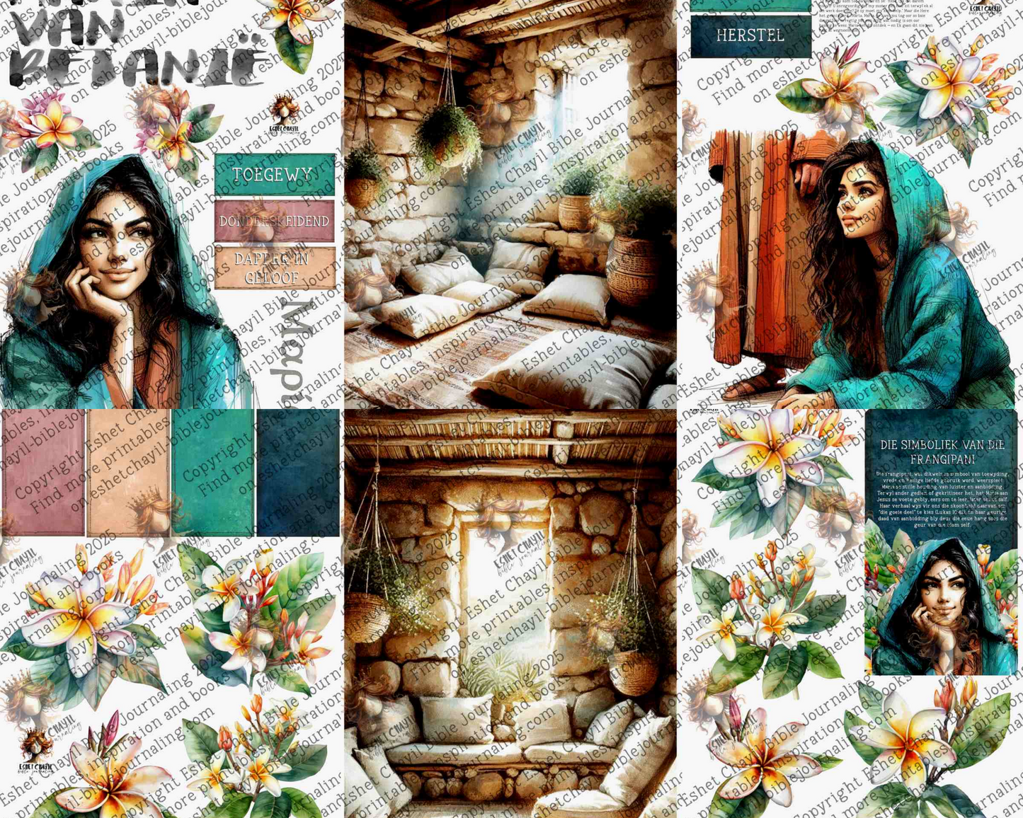 WOB PRINTABLE #41 MARY OF BETHANY (DETAILED FACES) - AFRIKAANS