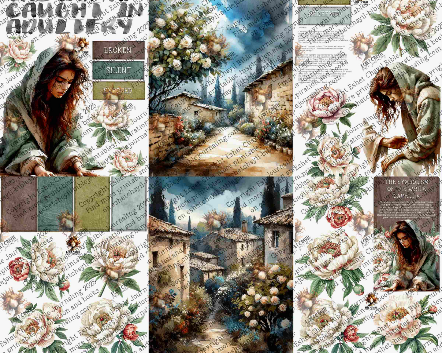 WOB PRINTABLE #42 WOMAN CAUGHT IN ADULTERY(DETAILED FACES) - ENGLISH