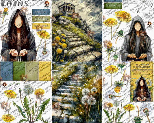 WOB PRINTABLE #43 WIDOW WITH THE 2 COINS (FACELESS) - ENGLISH