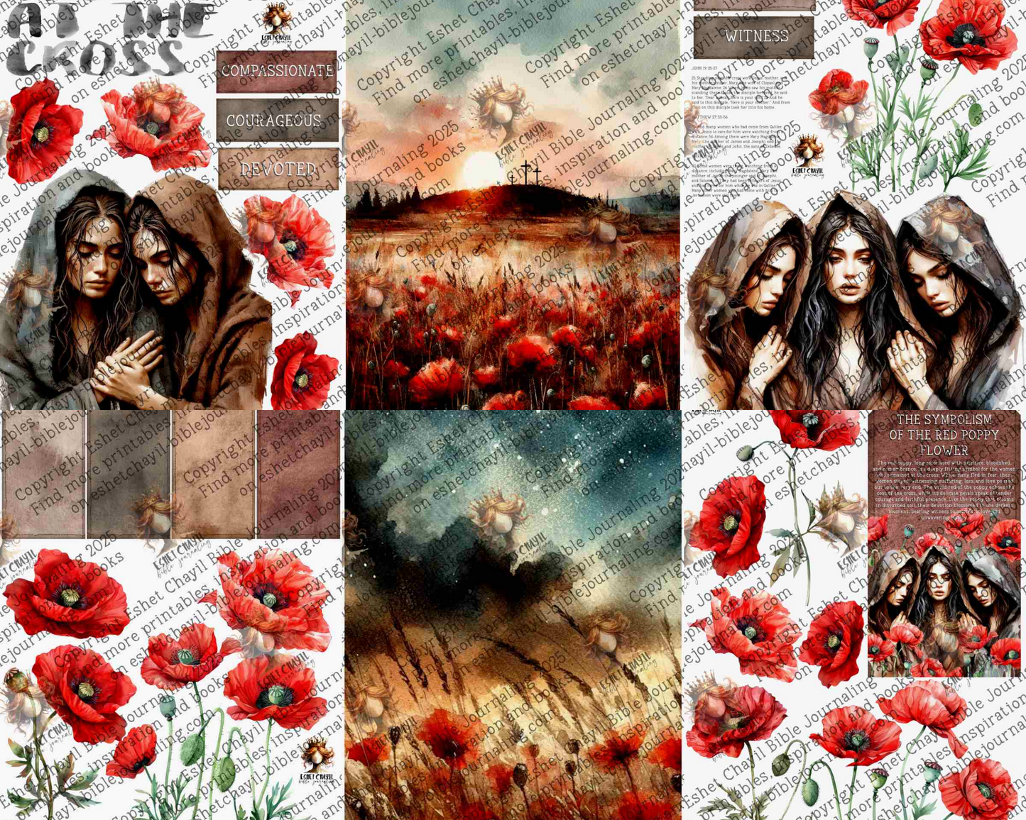WOB PRINTABLE #P46 WOMAN AT THE CROSS (DETAILED FACES) - ENGLISH