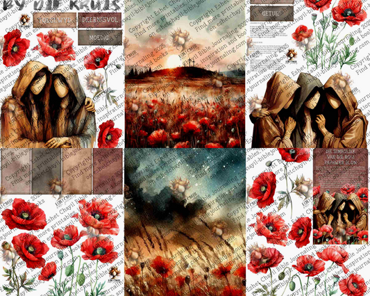 WOB PRINTABLE #P46 WOMAN AT THE CROSS (FACELESS) - AFRIKAANS
