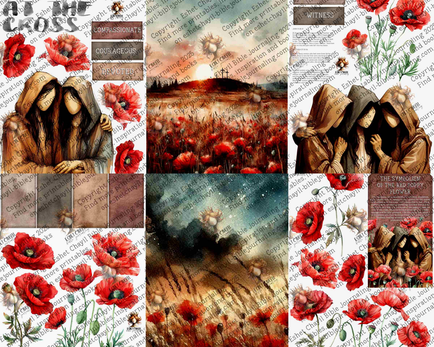 WOB PRINTABLE #P46 WOMAN AT THE CROSS (FACELESS) - ENGLISH