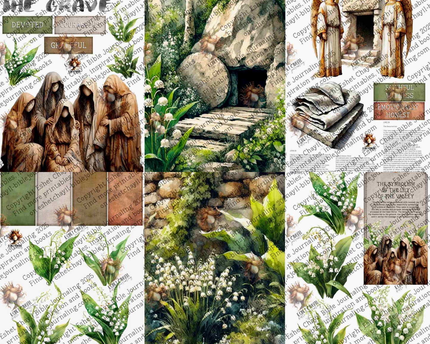 WOB PRINTABLE #P47 WOMAN AT THE GRAVE (FACELESS) - ENGLISH