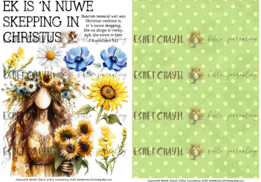 #BEVESTIGING 4 -  Ek is ’n nuwe skepping in Christus – 2 Korintiërs 5:17  - Bible Journaling Printable