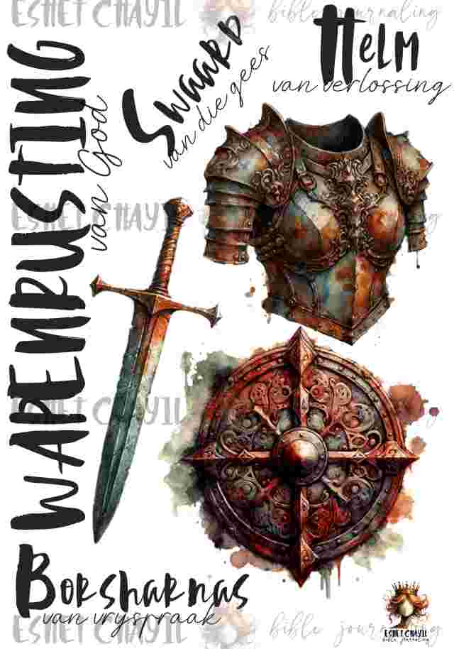 #BIBLE JOURNALING - ARMOR OF GOD AFRIKAANS PRINTED JOURNALING KIT