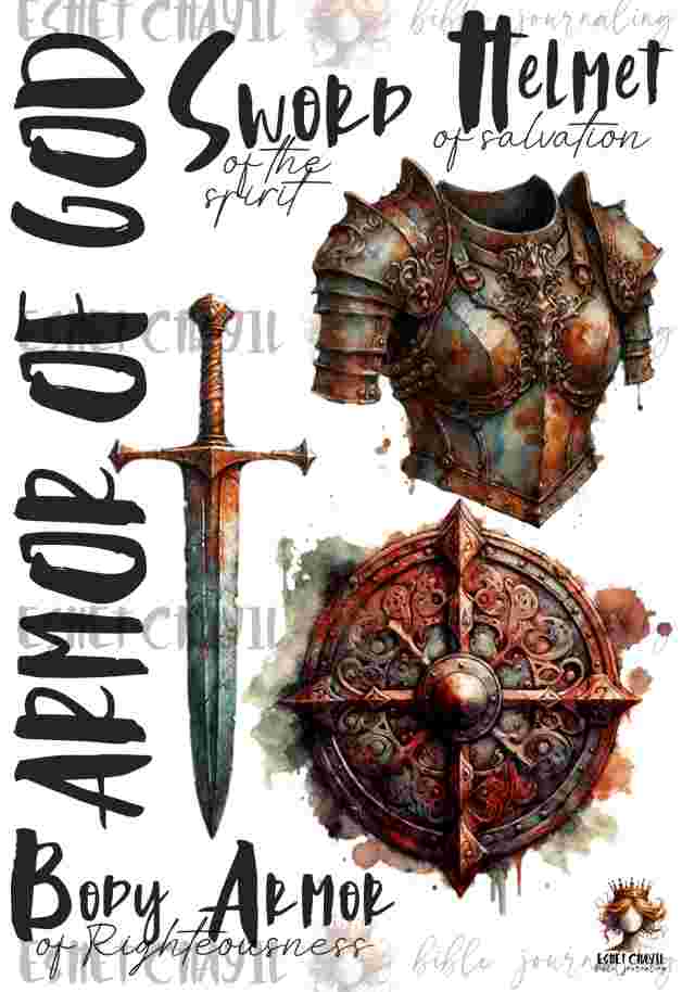 #BIBLE JOURNALING - ARMOR OF GOD ENGLISH PRINTED JOURNALING KIT
