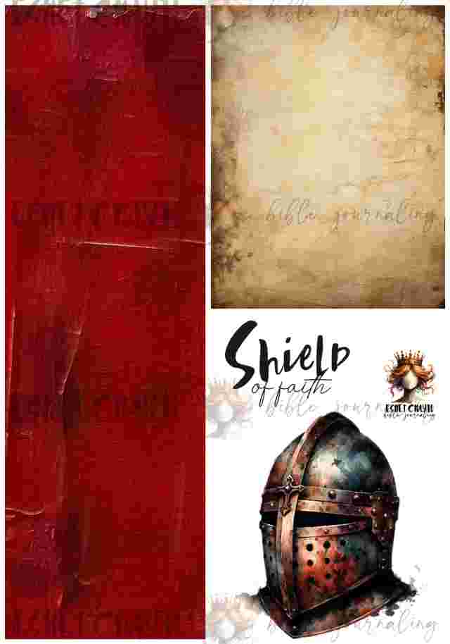 #BIBLE JOURNALING - ARMOR OF GOD ENGLISH PRINTED JOURNALING KIT