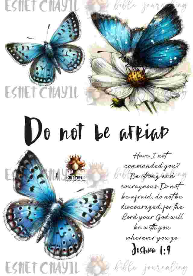 #BIBLE JOURNALING - BE STRONG ENGLISH PRINTED JOURNALING KIT