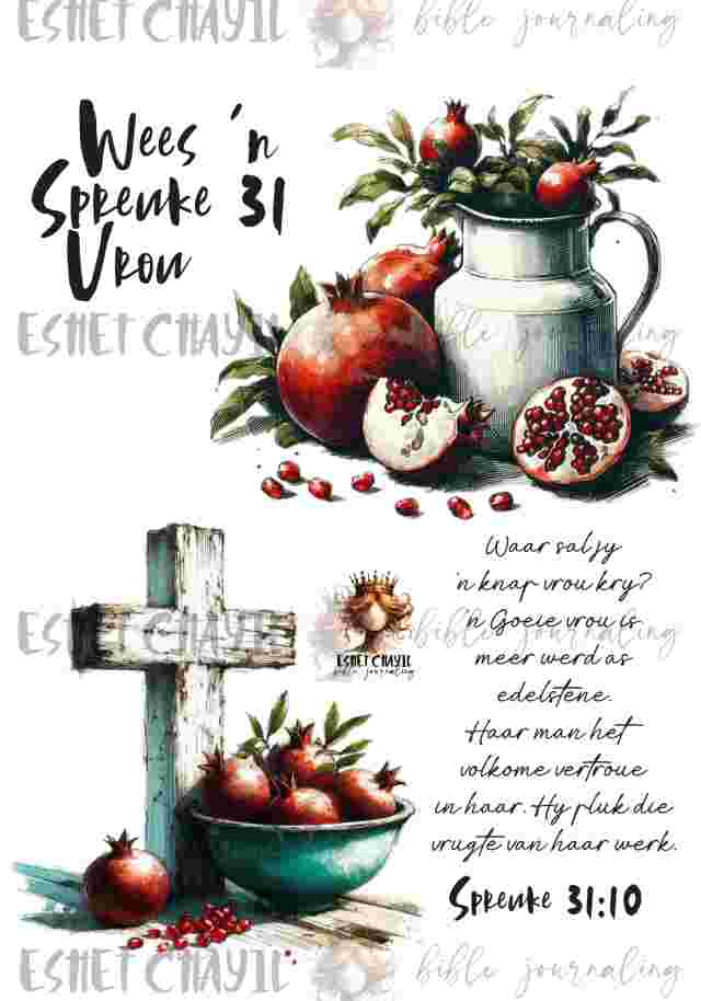 #BIBLE JOURNALING PRINTABLE - RUBIES AFRIKAANS