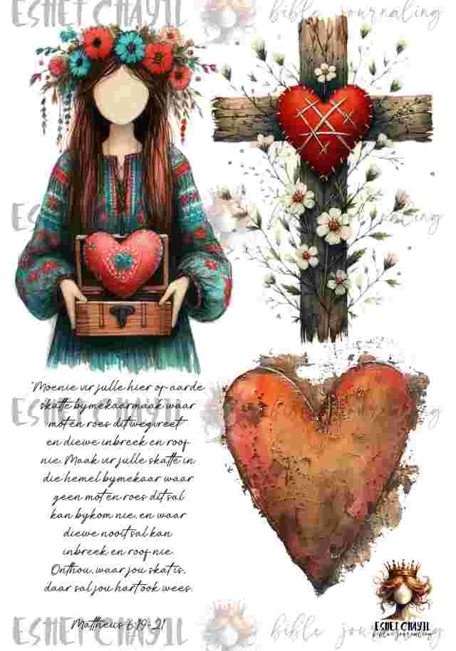 #BIBLE JOURNALING PRINTABLE - TREASURE AFRIKAANS