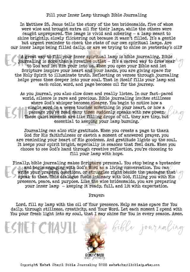 #MY FAVORITE BIBLE VERSES -  INNER LAMP - Printable and Devotional