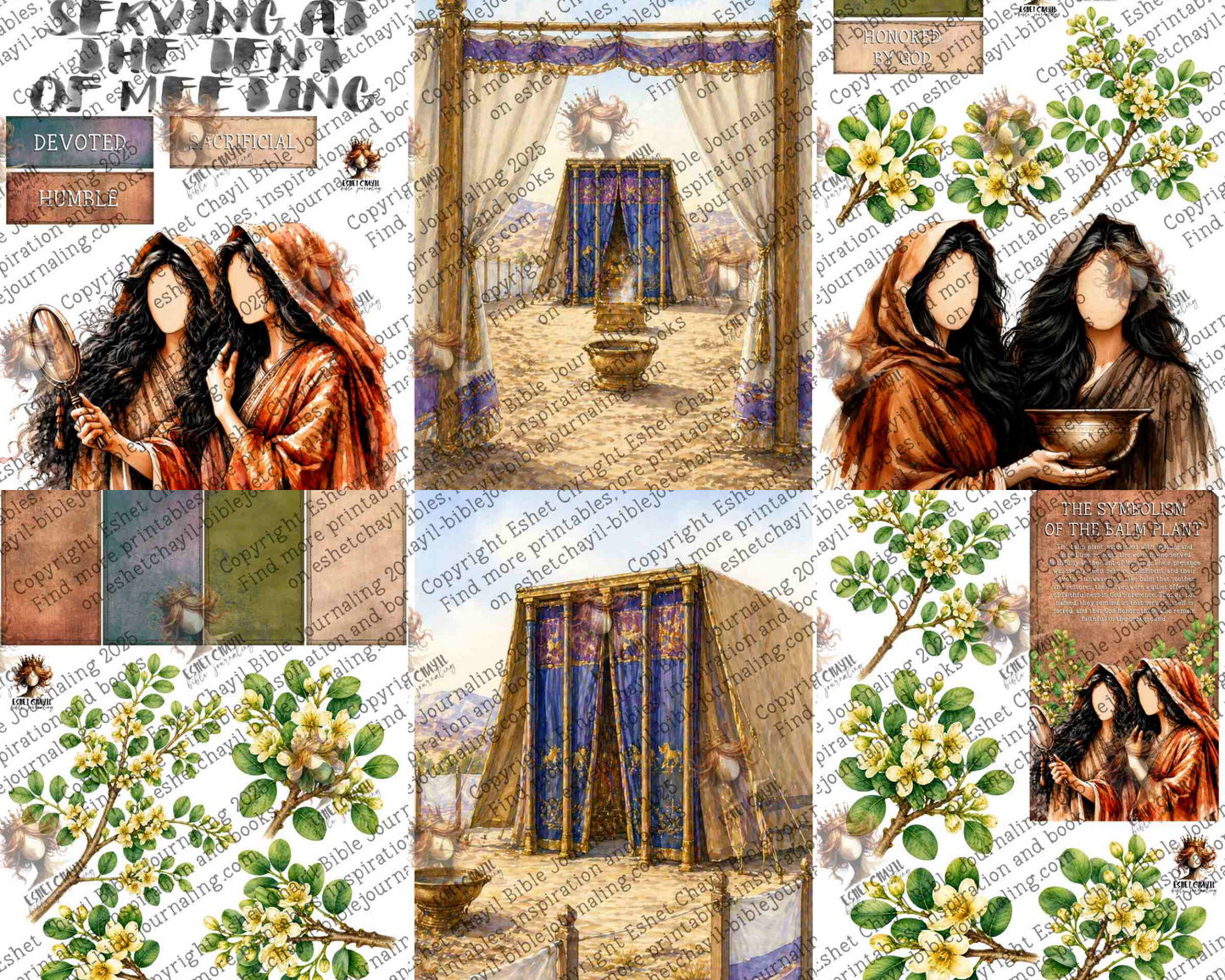 WOB PRINTABLE #N25 WOMEN AT THE TENT OF MEETING (FACELESS) - ENGLISH