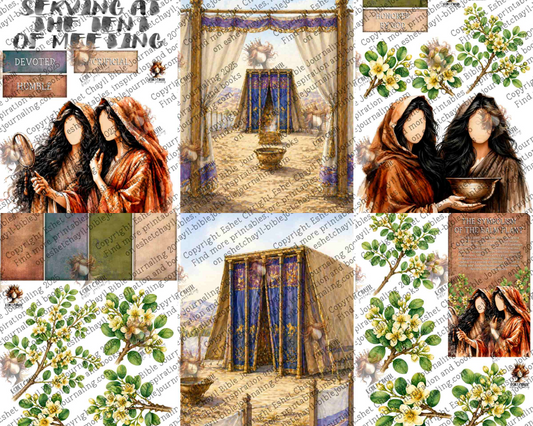 WOB PRINTABLE #N25 WOMEN AT THE TENT OF MEETING (FACELESS) - ENGLISH